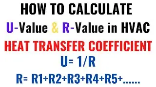 Heat Transfer Coefficient Calculation in Hindi I U-Value Calculation I HVAC Tutorial