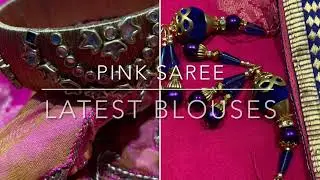 @TrendingSarees Mix & Match ideas|Matching Blouses & latest pink saree collections with jewellery