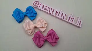 LAÇO ONDA COM GRAVATINHA DUPLO🎀