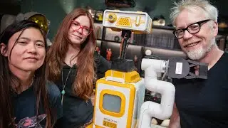 Adam Savage Meets Kayte and Mel's Animatronic Robot!