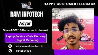 ⭐#laptoprepair customer feedback in #adyar Surfaraj shares experience  #raminfotech #chennai #hinge