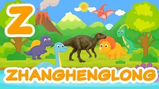 Z is for Zhanghenglong 🦕 | ABC Dino Songs | Whimsical Cartoon Vector Art