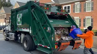 Rare Small Mack Granite Heil PT1000 Rear Loader Garbage Truck Packing Recycling