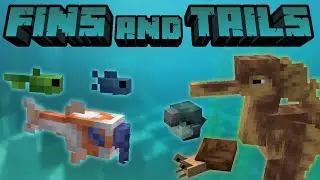 FINS AND TAILS - МОД НА РЫБ И МОРСКИХ ЖИВОТНЫХ! ОБЗОР МОДОВ НА МАЙНКРАФТ