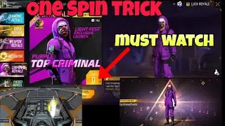 Only 1 spin trick free purple criminal #purplecriminal #only1spintrick #freefiremax
