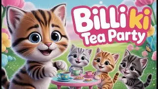 बिल्ली की चाय पार्टी 🐱☕ | Billi Ki Tea Party | Cute Cat Cartoon Song for Kids
