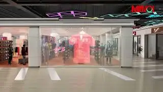 Minvol video glass window application#led #naked-eye3D #building #Indoor #outdoors #glass #display