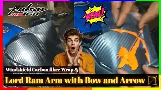 Pulsar NS160 Windshield Carbon fibre Wrap || Lord Ram Arm Bow and Arrow 🏹 ||