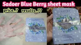 Blueberry sheet mask review. Sadoer sheet mask review 