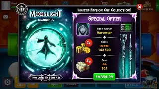 MoonLight Madness Harvester  Pack Cash + Harvester Cue ll 8 ball Pool 🎱 ll 13th April 2018