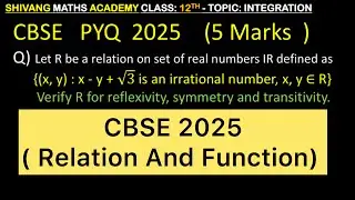 Let R be a relation on set of real numbers IR defined as{(x, y) : x - y + &radic;3 is an irrational number