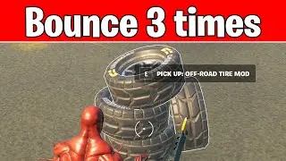 Bounce 3 times on tires without touching the ground (All Nitehare Challenges in Fortnite Season 8)