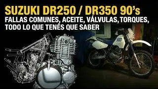 Suzuki DR250 / DR350 90&rsquo;s 🔧 Fallas Comunes, Aceite, V&aacute;lvulas, Torques y TODO lo que Ten&eacute;s que Saber