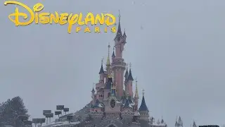 Disneyland Paris in Snow Winter Wonderland. January 07, 2026.