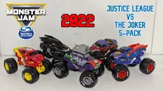 2022 Spin master Monster Jam Justice League VS. The Joker 5 Pack Unboxing And Review