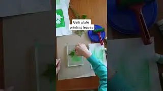 Gelli plate printing leaves. Tutorial on my channel
