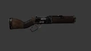 Rifle 3d-model rigging and animation test