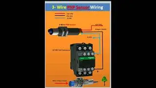 Three🔴⚫🔘 Wire 🤔 PNP Sensor wiriing connection #PNP sensor #positive sensor #instrumentation Sensor