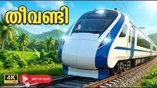 Vande Bharat Train Cartoon Song for Kids | തീവണ്ടിപ്പാട്ട് | Malayalam Train Nursery Rhyme 3D