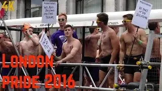 LONDON LGBT PRIDE PARADE 25TH JUNE 2016 FILMED IN 4K