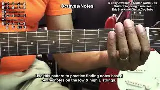 Awesome Easy Guitar Exercises And Warm Up @EricBlackmonGuitar