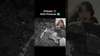 Minecraft NEW FASTEST MINING METHOD??? 🤔 #shorts