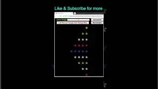 HTML, CSS and JavaScript Code to Print Left Pascal Triangle Star Pattern 