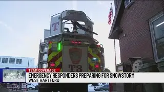 West Harford first responders preparing equipment ahead of winter storm