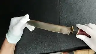 DIY K&uuml;chenmesser mit RWL34, stabilisierte gef&auml;rbte gestockte Buche
