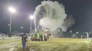 Huntland Truck and Tractor Pull Saturday Night End of the track perspective.