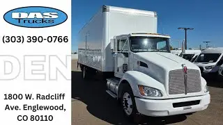Kenworth T270 2021 года выпуска &mdash; 26-футовый фургон с подъемным бортом &mdash; шасси 4x2 &mdash; пробег 218 2...