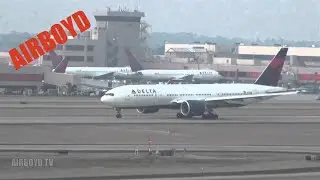 Delta Boeing 777 Morning Takeoff Atlanta