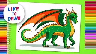 How to Draw GREEN DRAGON step by step | Epic Great Dragon Drawing Tutorial | Simple Easy Guide Tips