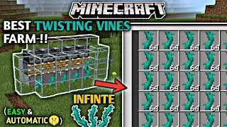 BEST 1.21 Twisting Vines farm for Minecraft bedrock || minecraft best AUTOMATIC TWISTING VINES farm