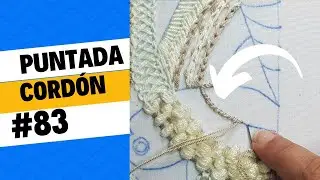 Tutorial de bordado: Puntada para bordar de Cordón en detalle