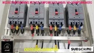 MCC Distribution panel with 125/amps breaker and 06 40+30amps mcb breakers 