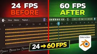 How to change FPS in Blender without Changing Animation Speed【Master】Time Stretching