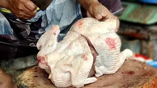 Amazing Chicken Cutting Skills in Chicken Market by Expert Butcher BD Fish #chicken