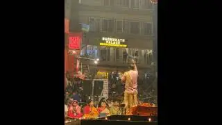 Ganga Arti at Dashashwamedh ghaat 🙏 #Varanasi #Kashi #GangaAart i#DashashwamedhGhat #SpiritualVlog