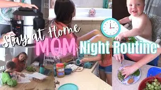 Large Family Mom Night Time Routine | Solo Mom Night Routine