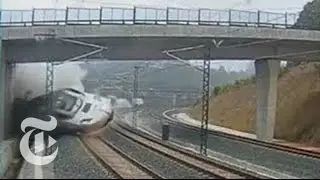 CCTV Video of Train Crash in Spain | The New York Times