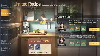 Undawn|Guide/Tutorial|New Update-Event time:2023/11/09-22 (Limited Recipe) Part 7