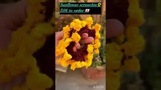 Trending Oversized Sunflower Scrunchie 🌻  DM to order💌 Whatsapp-7038020858 #sunflower #hairstyle