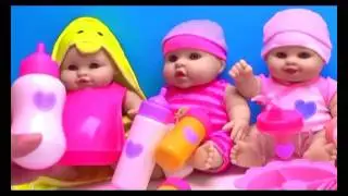 Baby Doll Nursery Care toy set playing kids fun- change diaper & feed baby doll