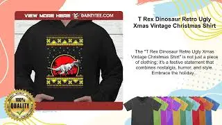 T Rex Dinosaur Retro Ugly Xmas Vintage Christmas Shirt