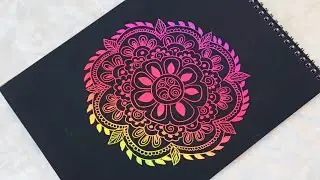 Scratch Notebook Drawing|| Mandala Art Drawing for Beginners