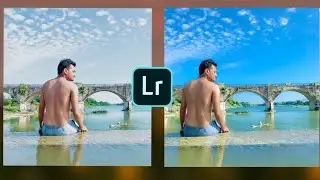 Lightroom editing background change | blue effect photo editing| water and sky colour change