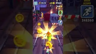 Dodge the barriers....collecting coins #shorts #subwaysurfers #gaming