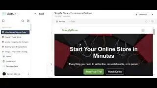 Build Shopify Style of website with ChatATP Agent