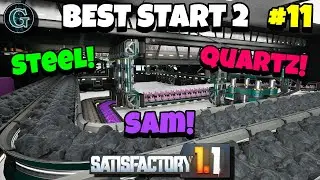 Steel, SAM & Quartz Factory! Satisfactory 1.1 Best Start 2 #11